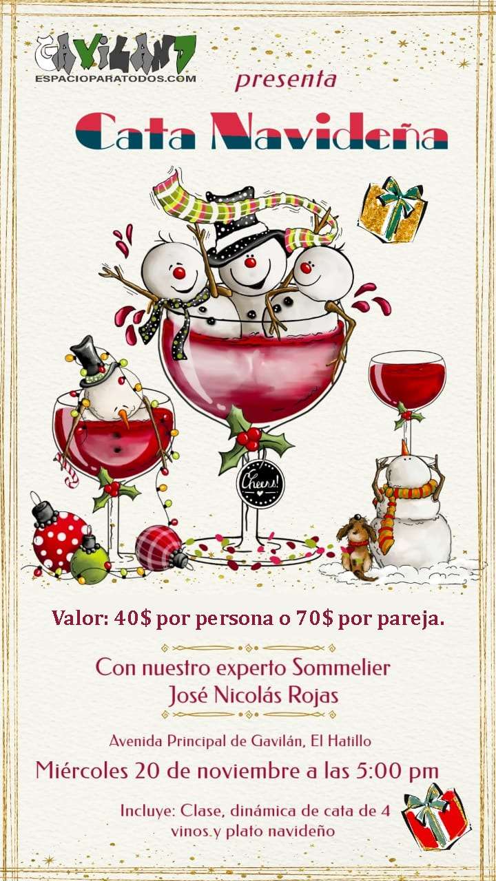 Cata de Vino en Gaviland Miercoles 20 de noviembre 6pm